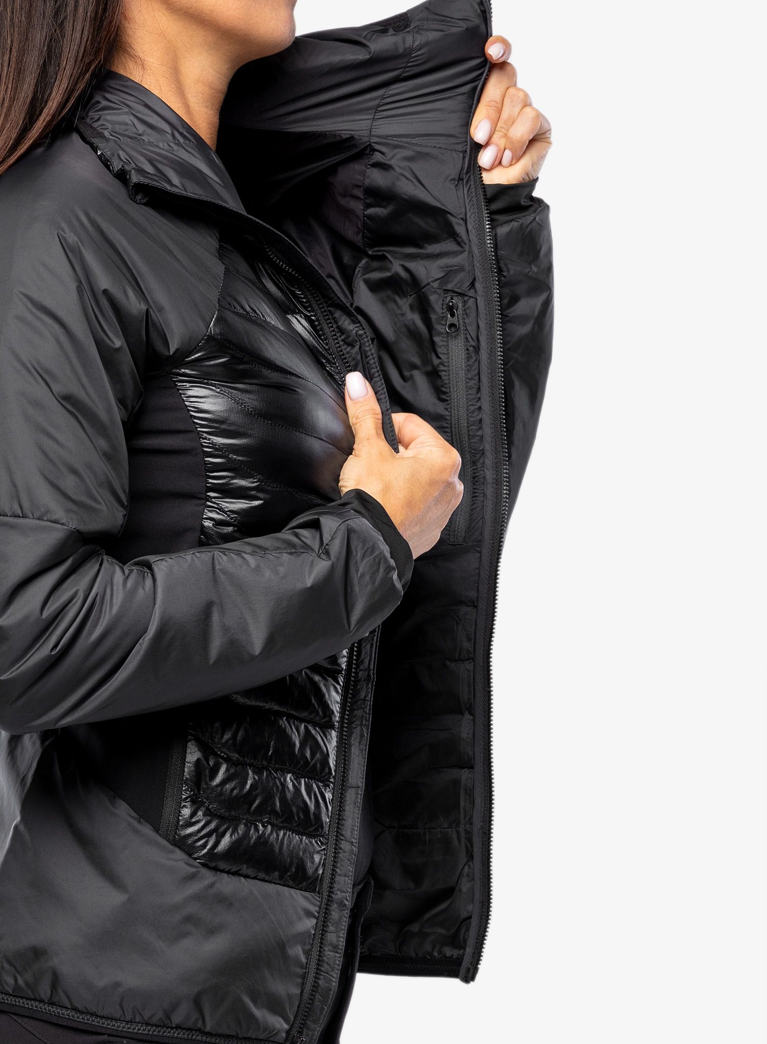 Hybridní bunda dámská The North Face Macugnaga Hybrid Insulation - asphalt grey/black