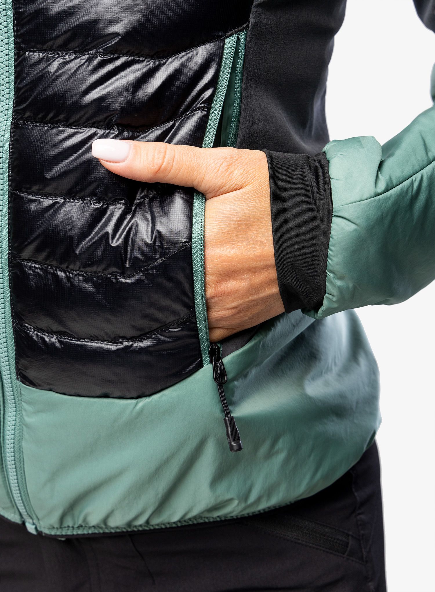 Dámská bunda The North Face Macugnaga Hybrid Insulation - dark sage/black