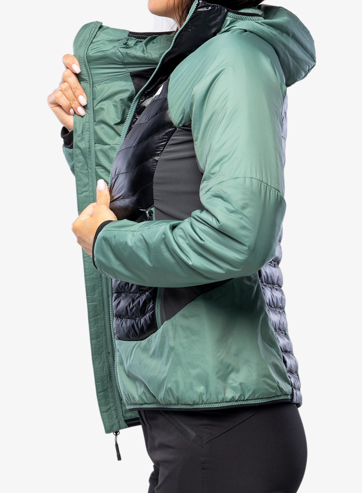 Dámská bunda The North Face Macugnaga Hybrid Insulation - dark sage/black