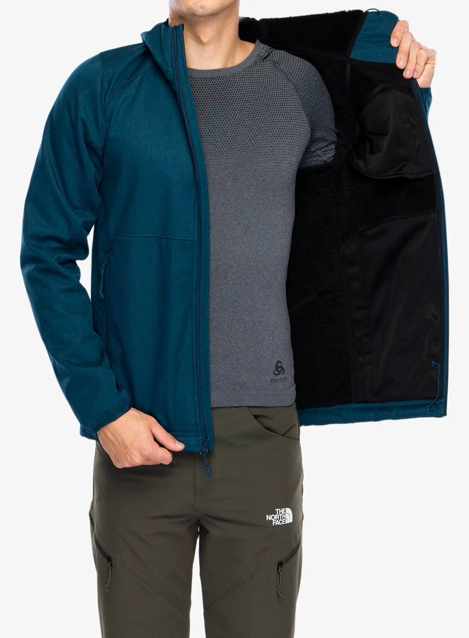 Softshellová bunda The North Face Quest Hooded Softshell - midnight petrol dark heather