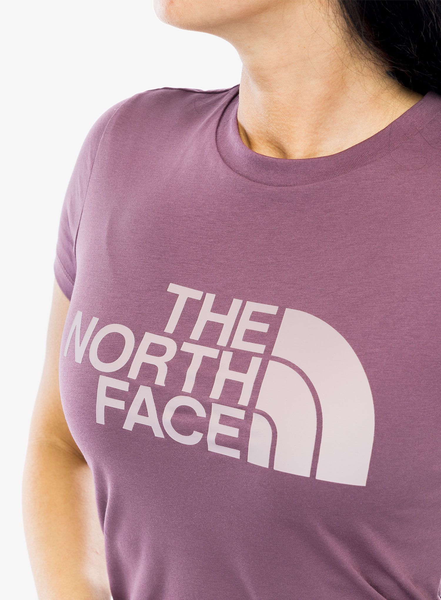 Bavlněné tričko dámské The North Face S/S Easy Tee - midnight mauve/purple chalk