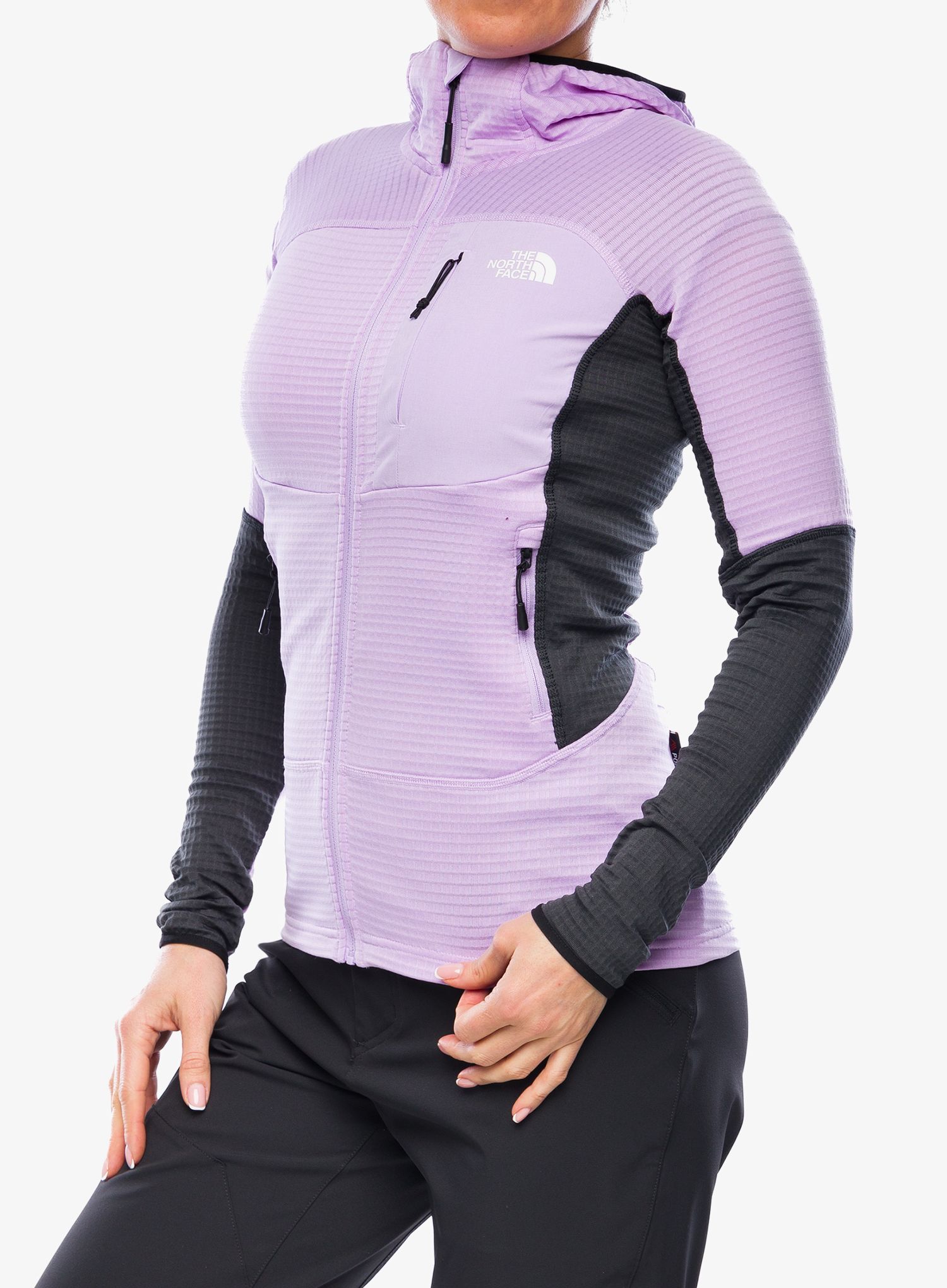 Outdoor mikina dámská The North Face Stormgap Powergrid Hoodie - lite lilac/grey