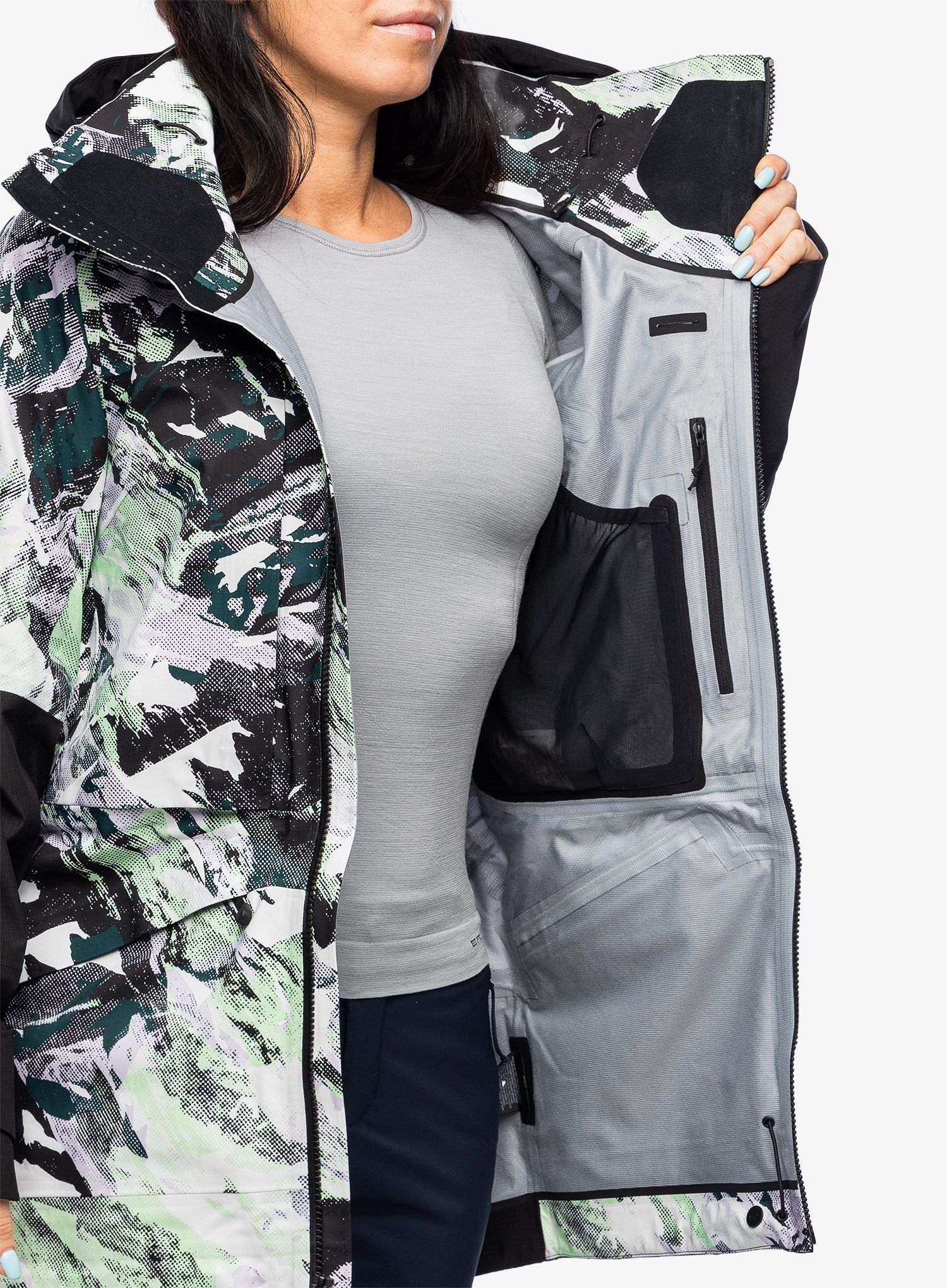 Dámská bunda The North Face Summit Verbier FUTURELIGHT Jacket - print/blk