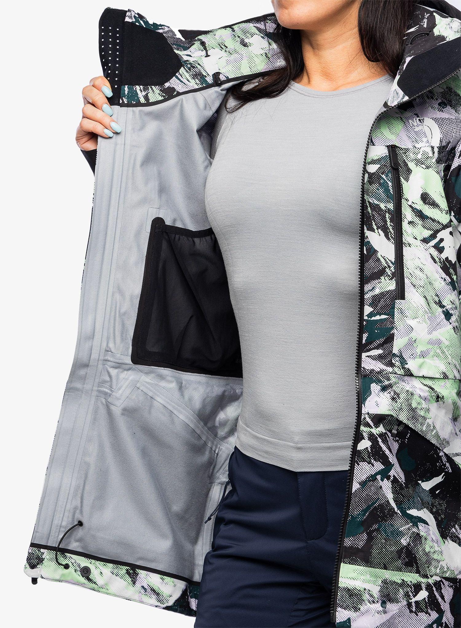 Dámská bunda The North Face Summit Verbier FUTURELIGHT Jacket - print/blk