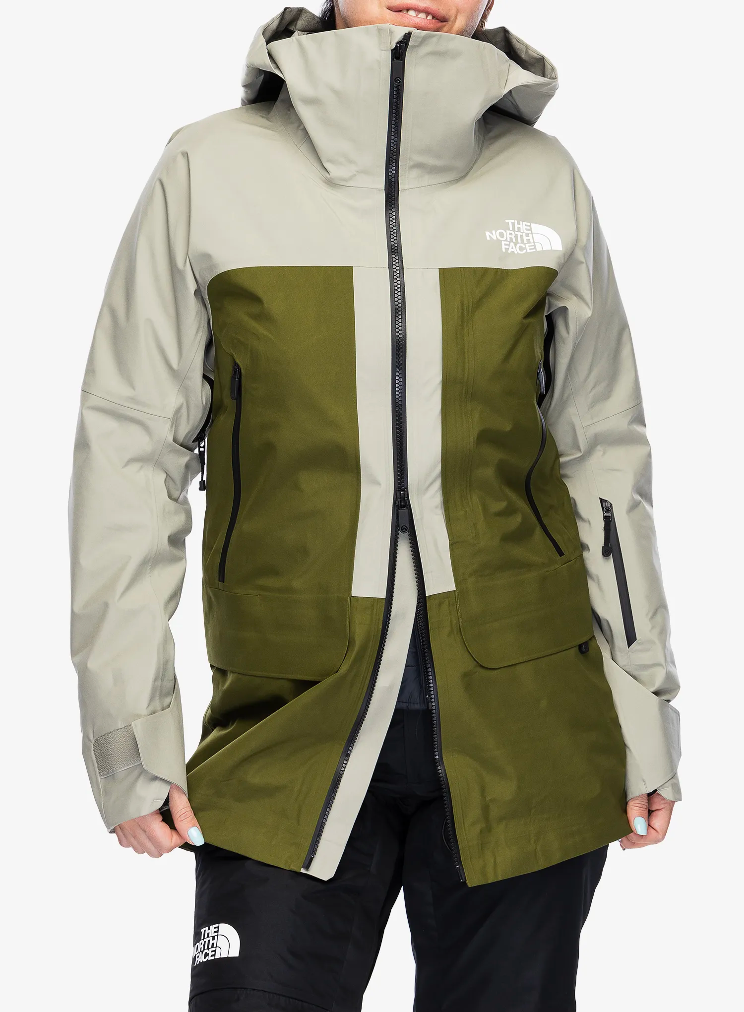 GORE TEX bunda dámská The North Face Summit Verbier GTX Jacket - clay grey/forest olive