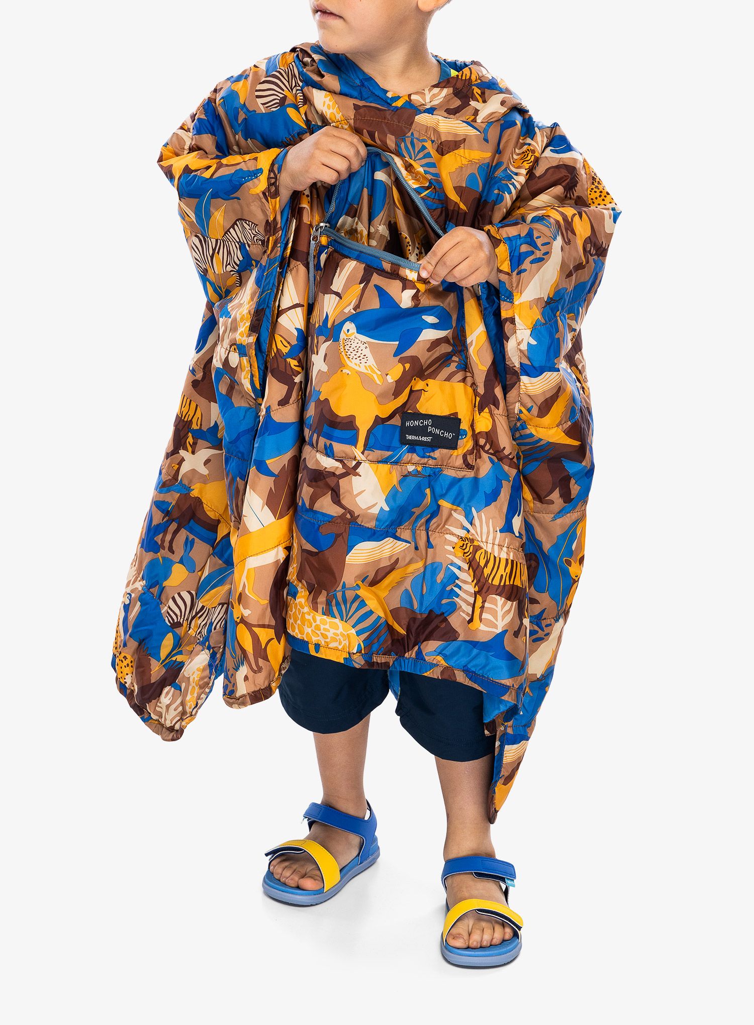 Turistická pláštěnka Therm a Rest Honcho Poncho Kids - animal