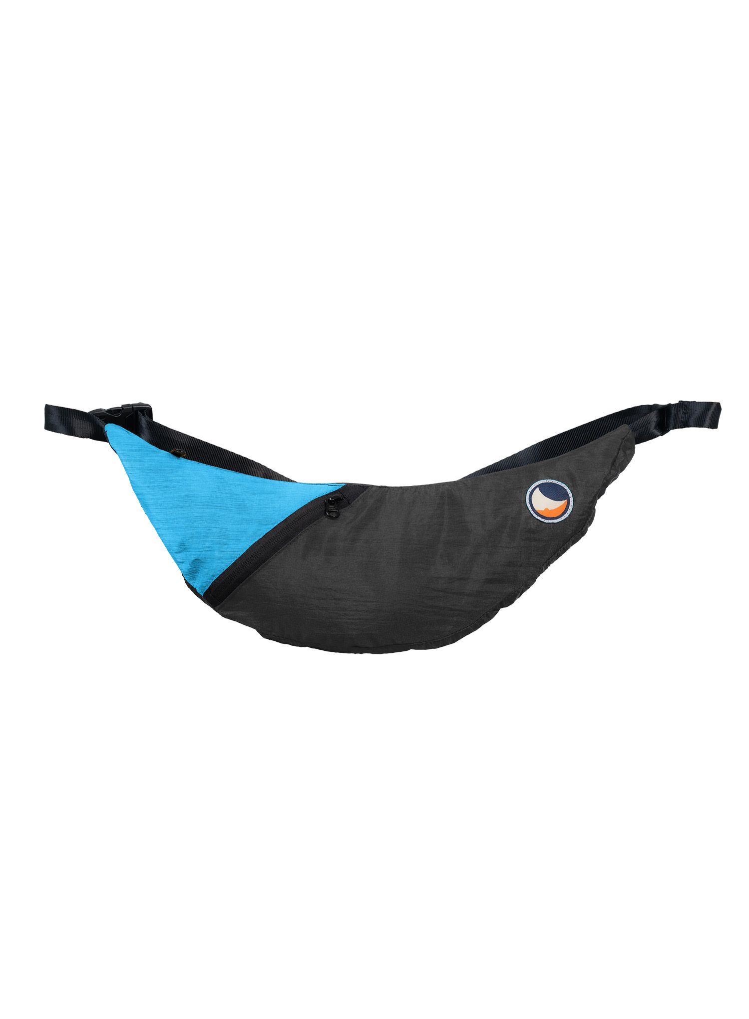Taška Ticket To The Moon Upcycled Sling Bag - dark grey/aqua