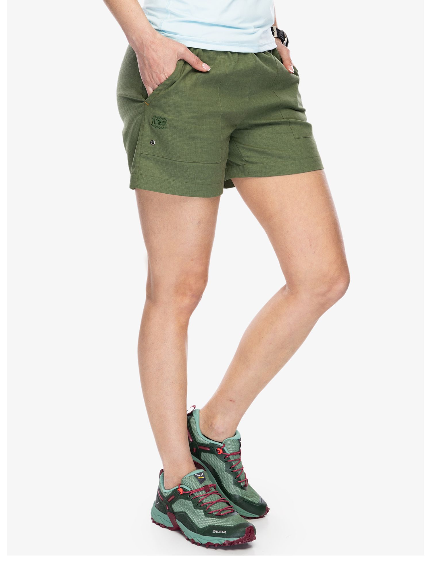 Turistické kraťasy dámské Turbat Goa Hemp Shorts - bronze green