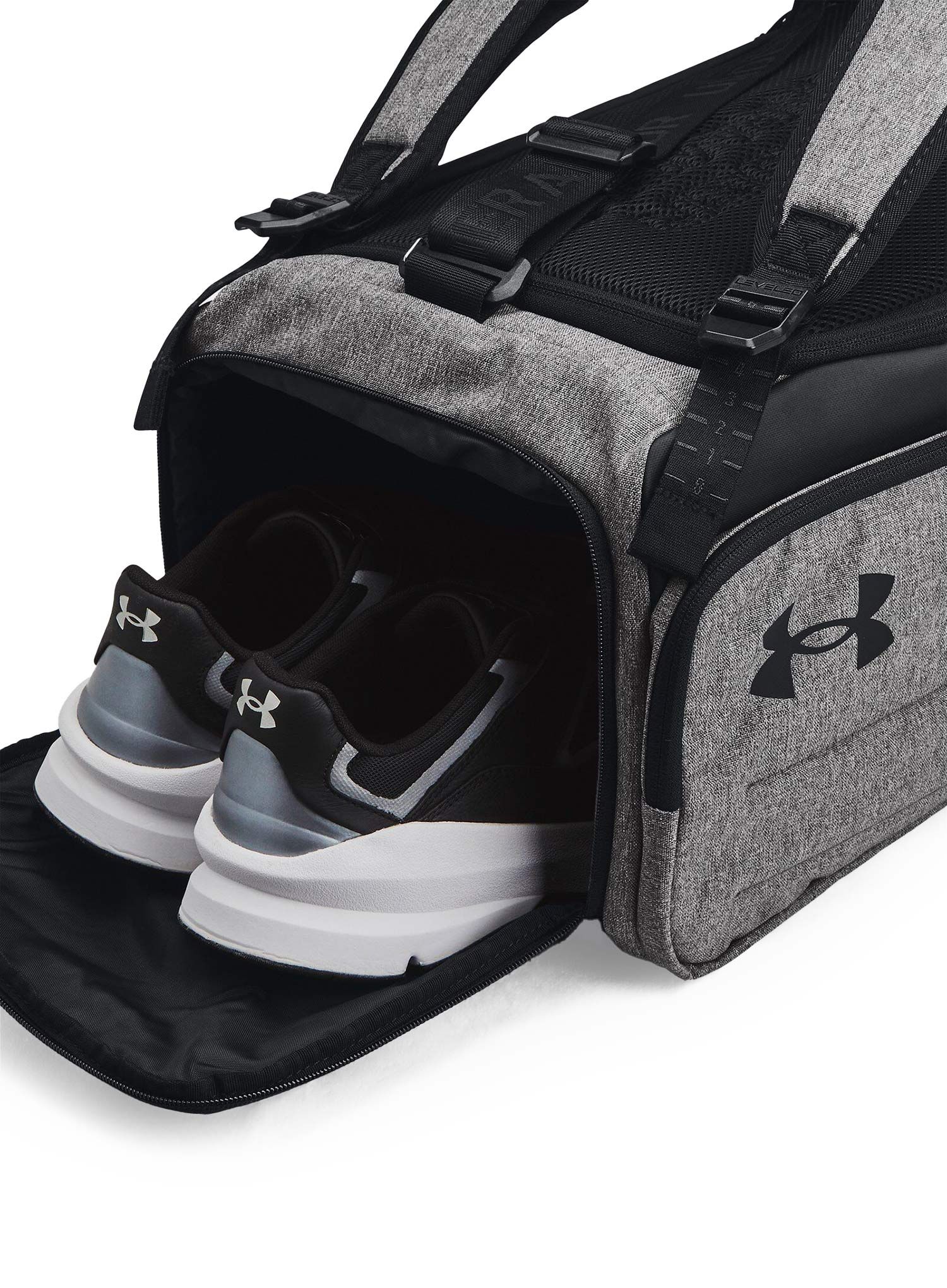 Taška Under Armour Contain Duo Small BP Duffle - castlerock medium/black/white