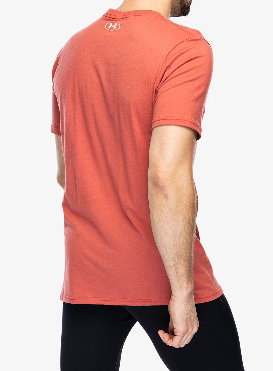 Tričko s potiskem Under Armour GL Foundation SS - sedona red/white