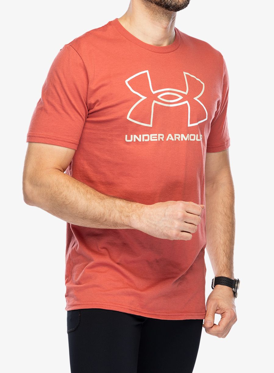 Tričko s potiskem Under Armour GL Foundation SS - sedona red/white