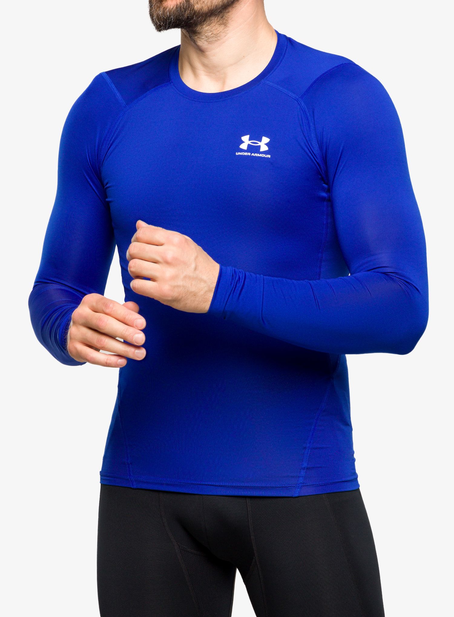Mikina Under Armour HG Armour Comp LS - royal/white