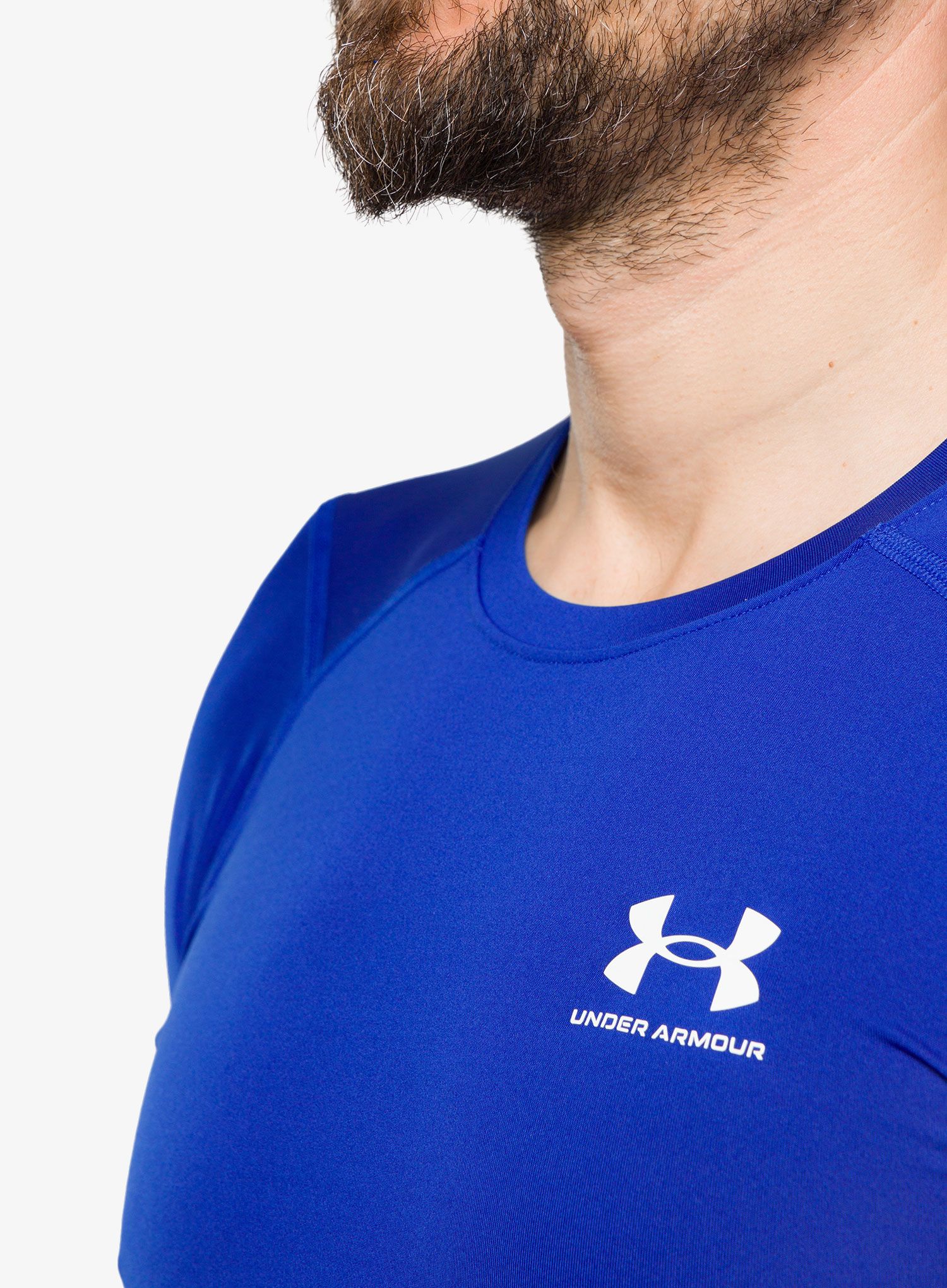 Mikina Under Armour HG Armour Comp LS - royal/white