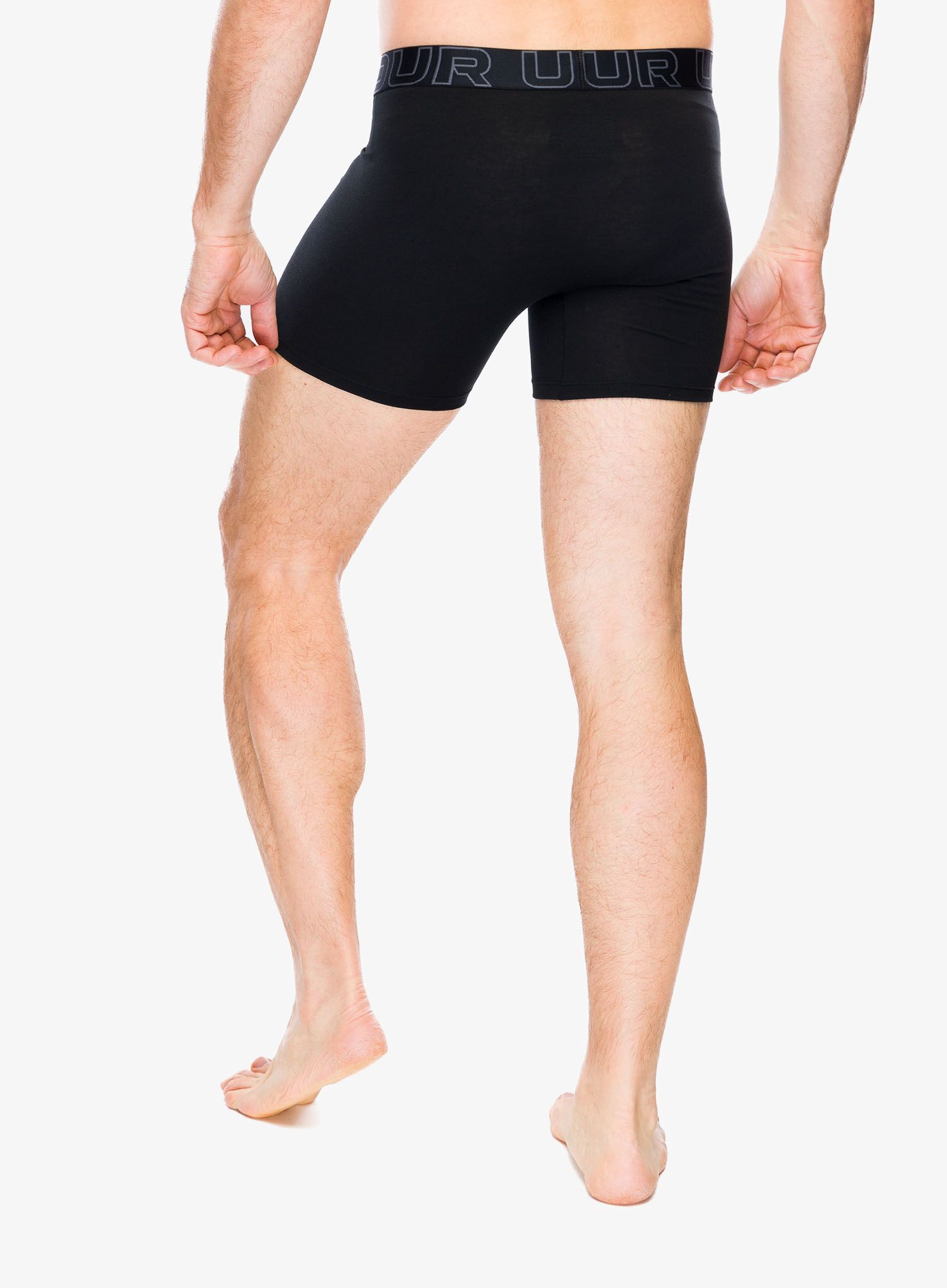 Funkční boxerky Under Armour Performance Cotton 6 in 3-Pack Boxerjock - castlerock full htr/red/steel