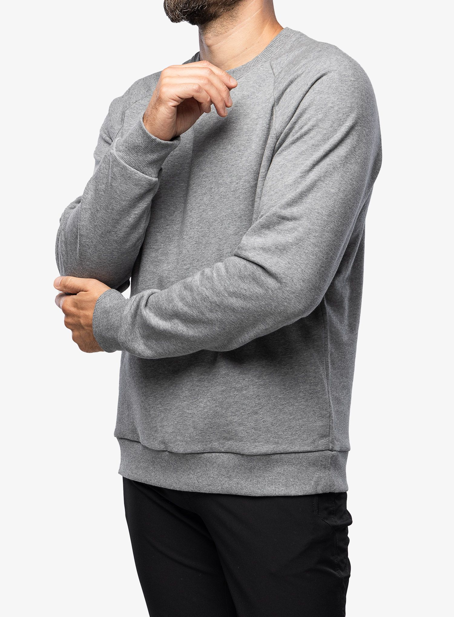Mikina bez kapuce Under Armour Rival Fleece Crew - castlerock light heather/white