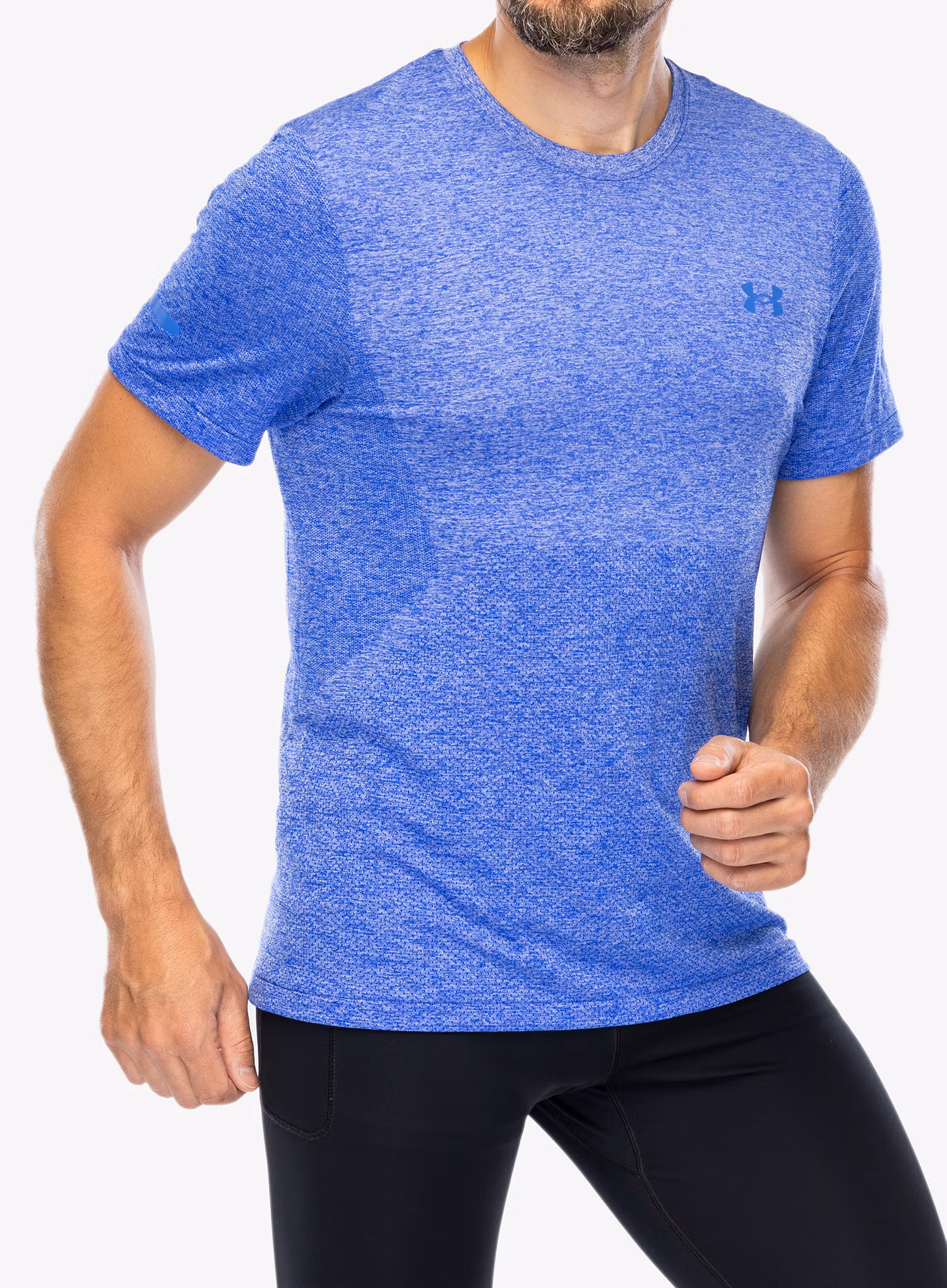 Běžecké tričko pánské Under Armour Seamless Stride SS - team royal/reflective