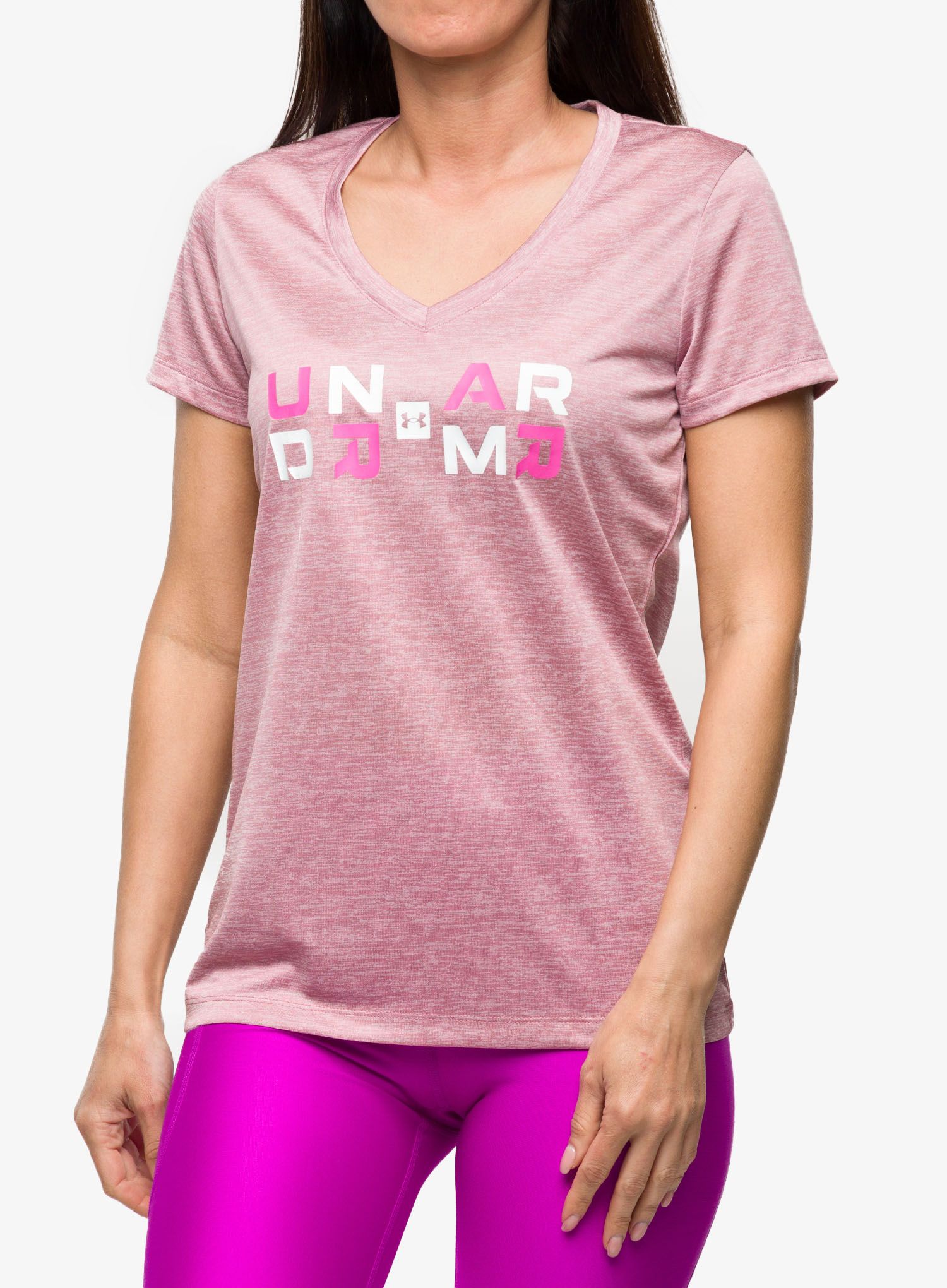 Dámské tričko Under Armour Tech Twist Graphic SSV - pink elixir/pink sugar/rebel