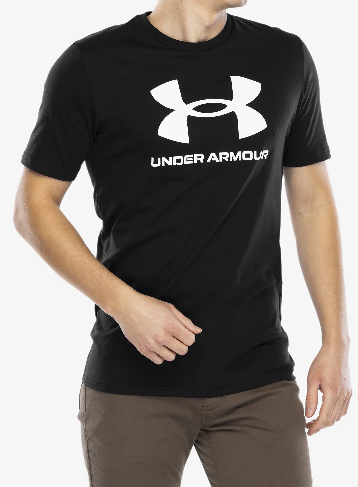 Bavlněné tričko Under Armour UA Logo Short Sleeve - black/white