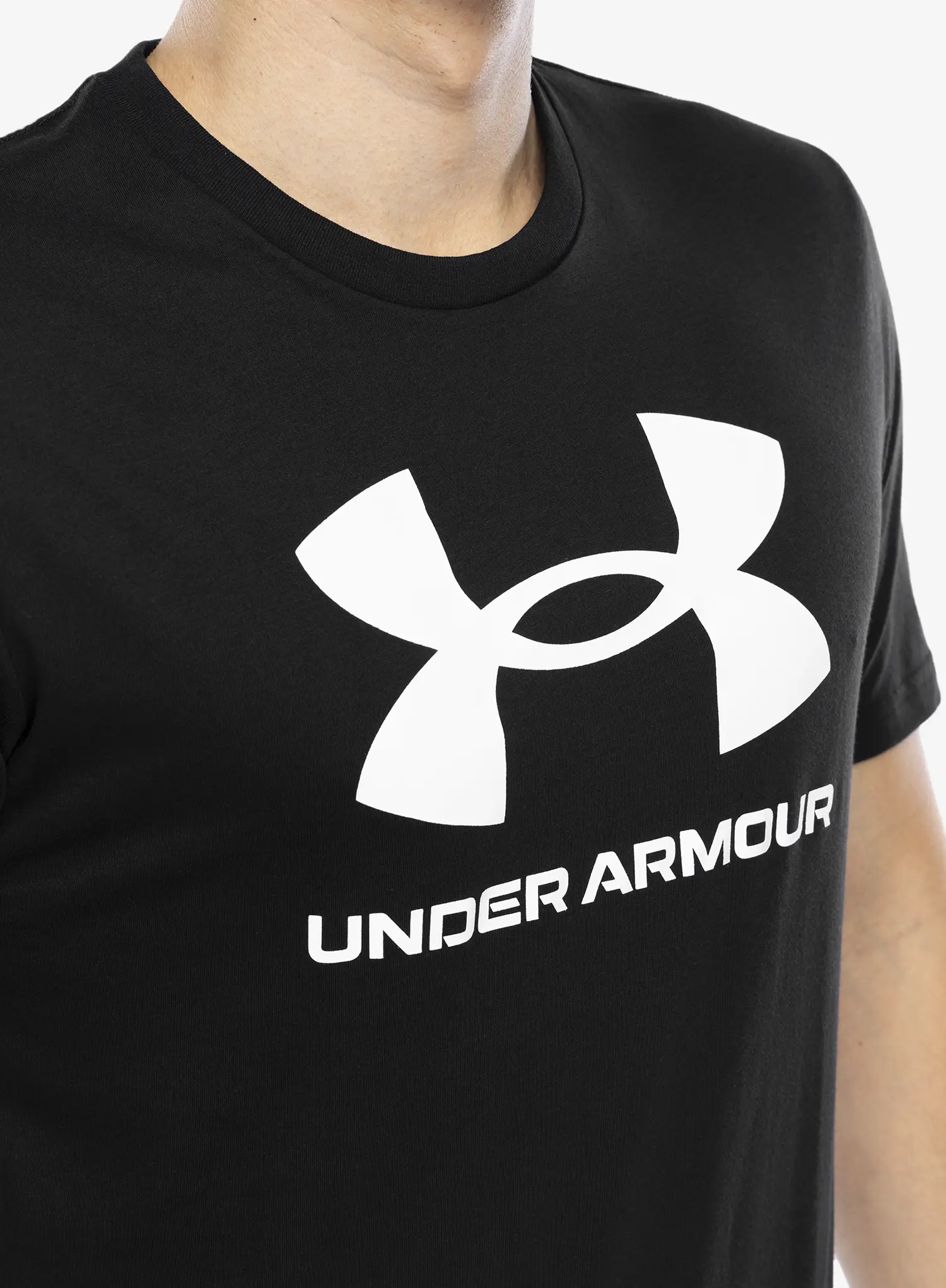 Bavlněné tričko Under Armour UA Logo Short Sleeve - black/white