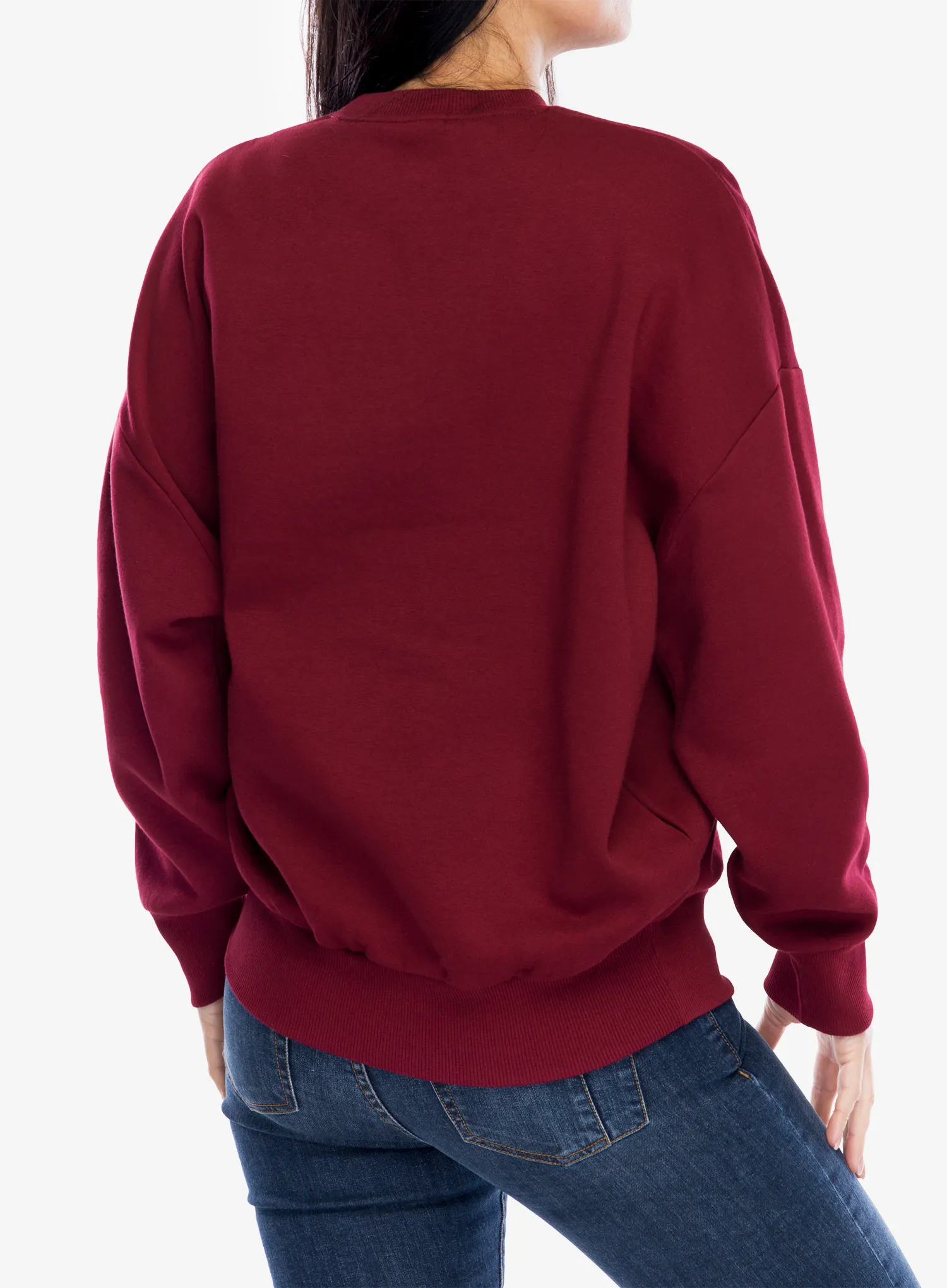 Dámská mikina Under Armour UA Rival Fleece Oversized Crew - cardinal/white