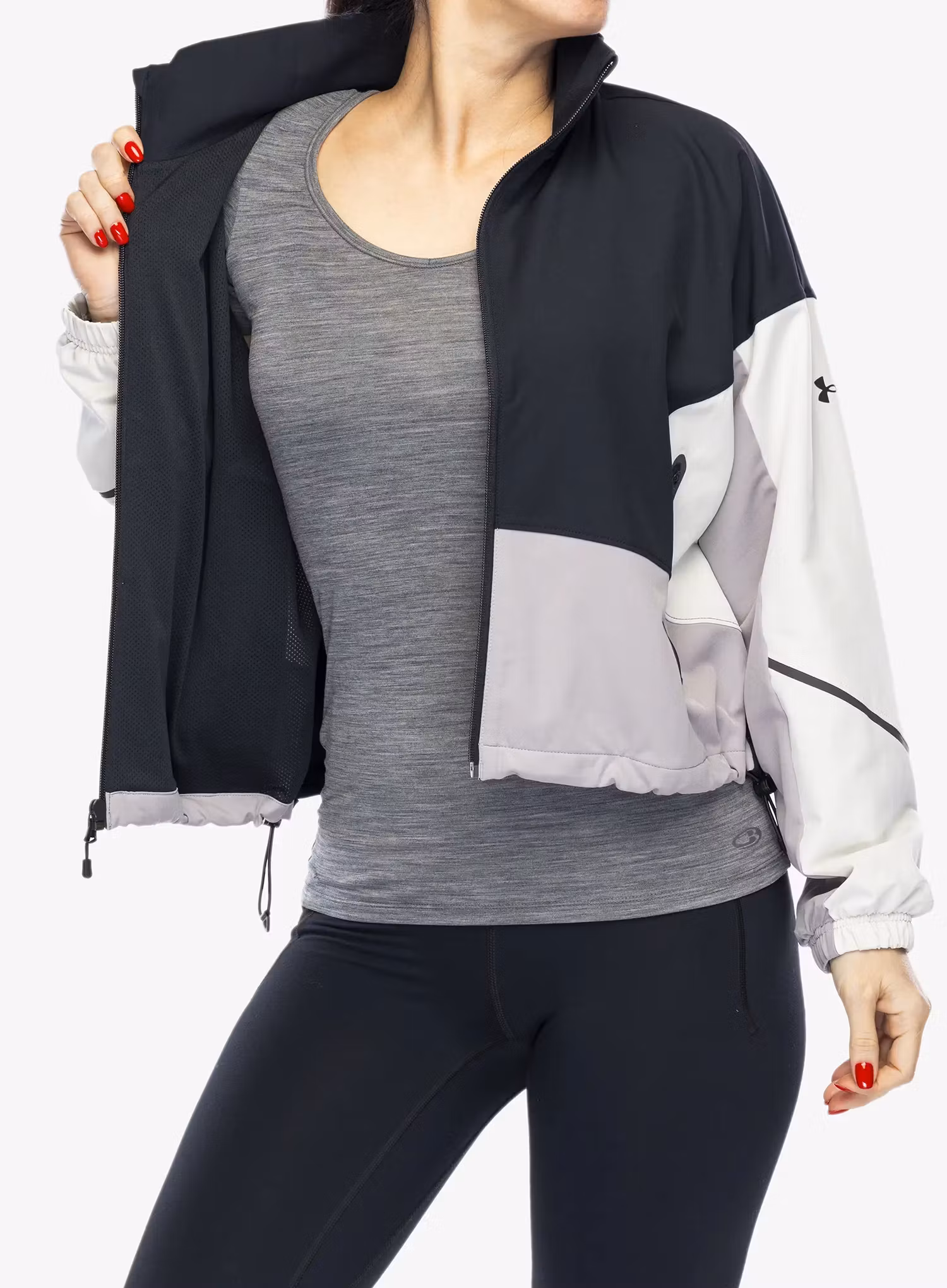 Dámská bunda Under Armour UA Unstoppable Jacket - black/summit white/tetra gray