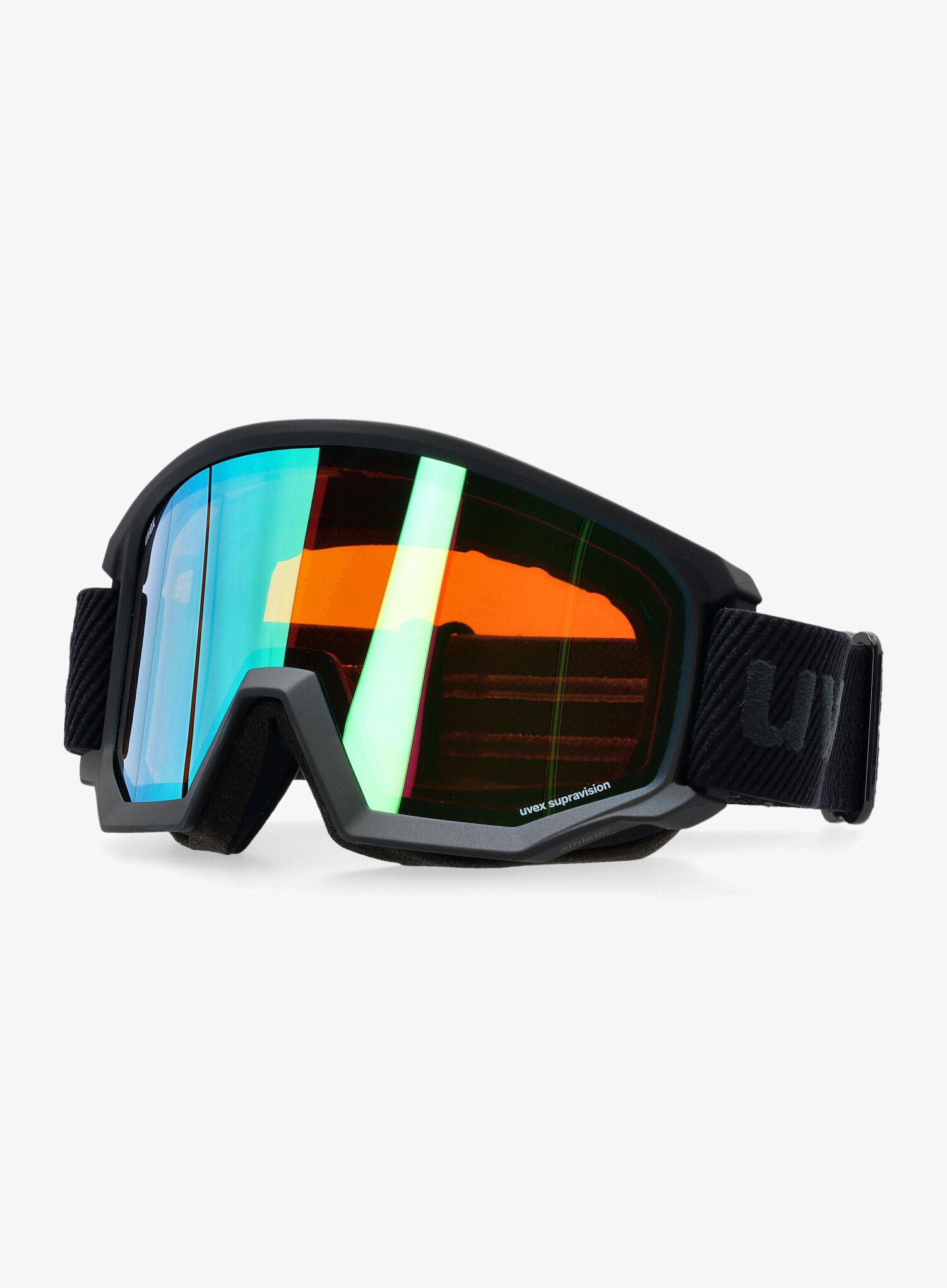 Lyžařské brýle Uvex Athletic FM - black matt dl/green lgl