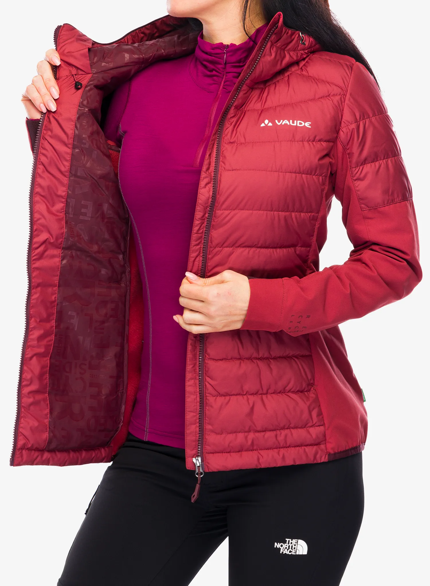 Hybridní bunda dámská Vaude Elope Hybrid Jacket - redeva