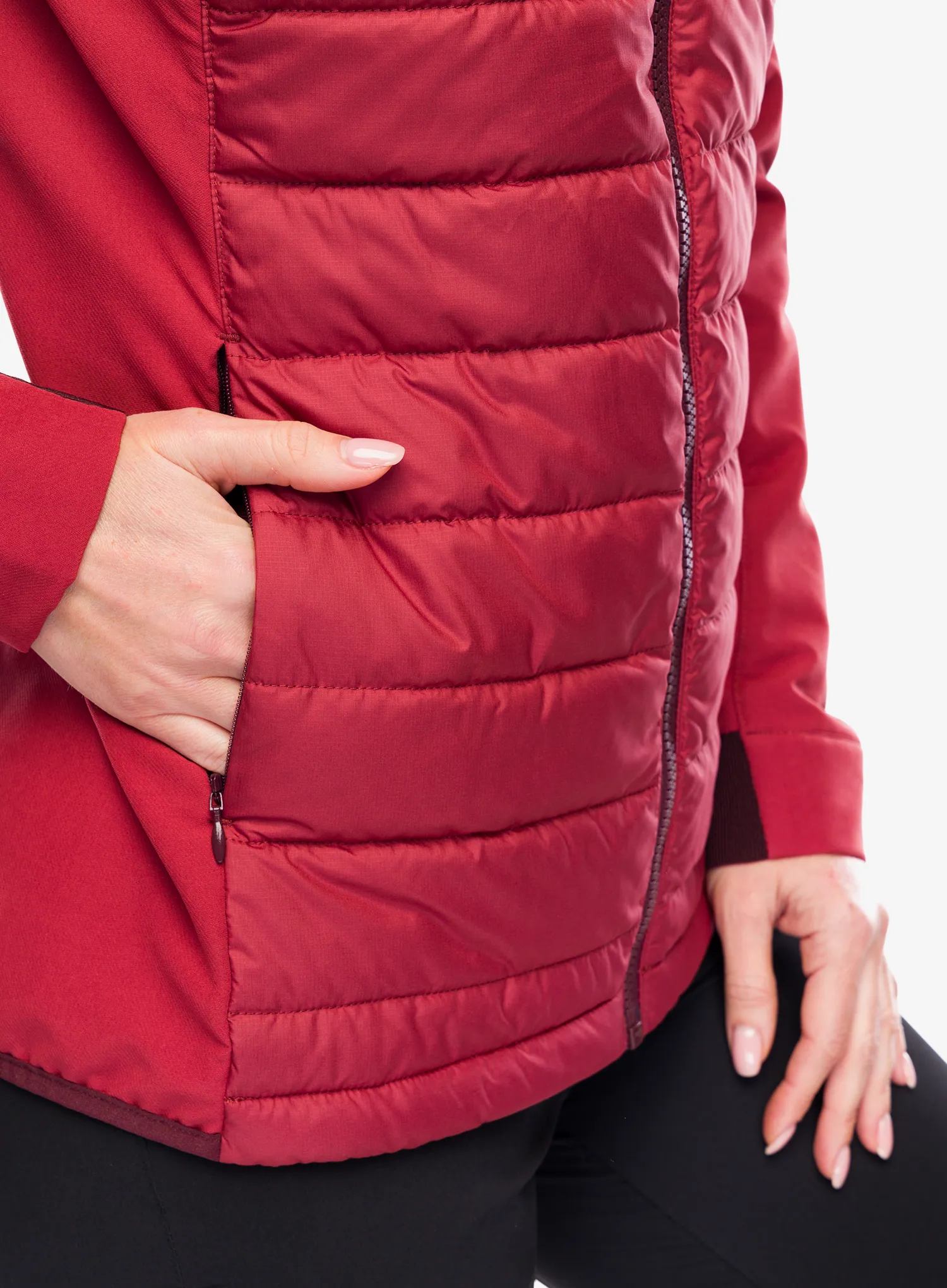 Hybridní bunda dámská Vaude Elope Hybrid Jacket - redeva