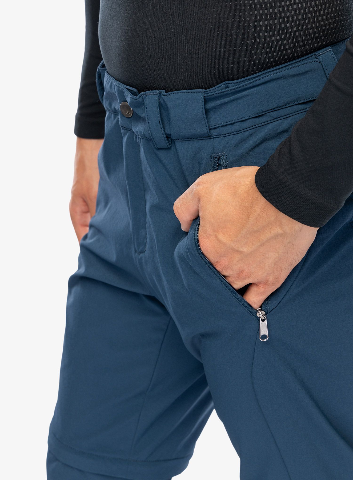 Kalhoty s odepínacími nohavicemi Vaude Farley Stretch T-Zip Pants III - dark sea