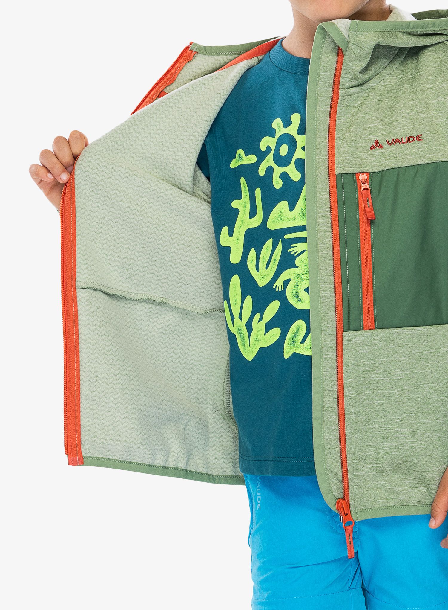 Dětská mikina Vaude Kikimora Jacket - willow green