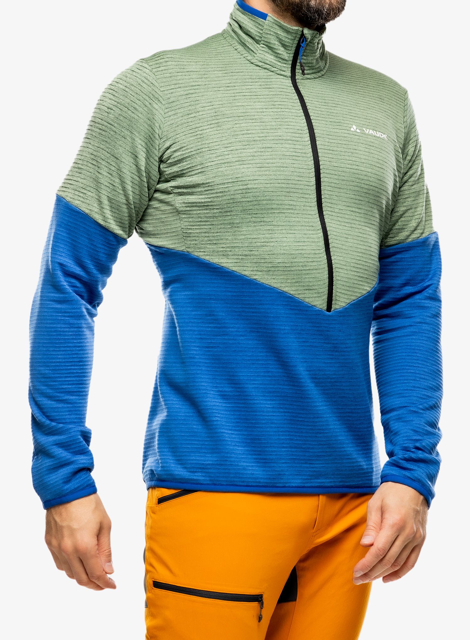 Fleece mikina Vaude Larice HZ Fleece Jacket - woodland