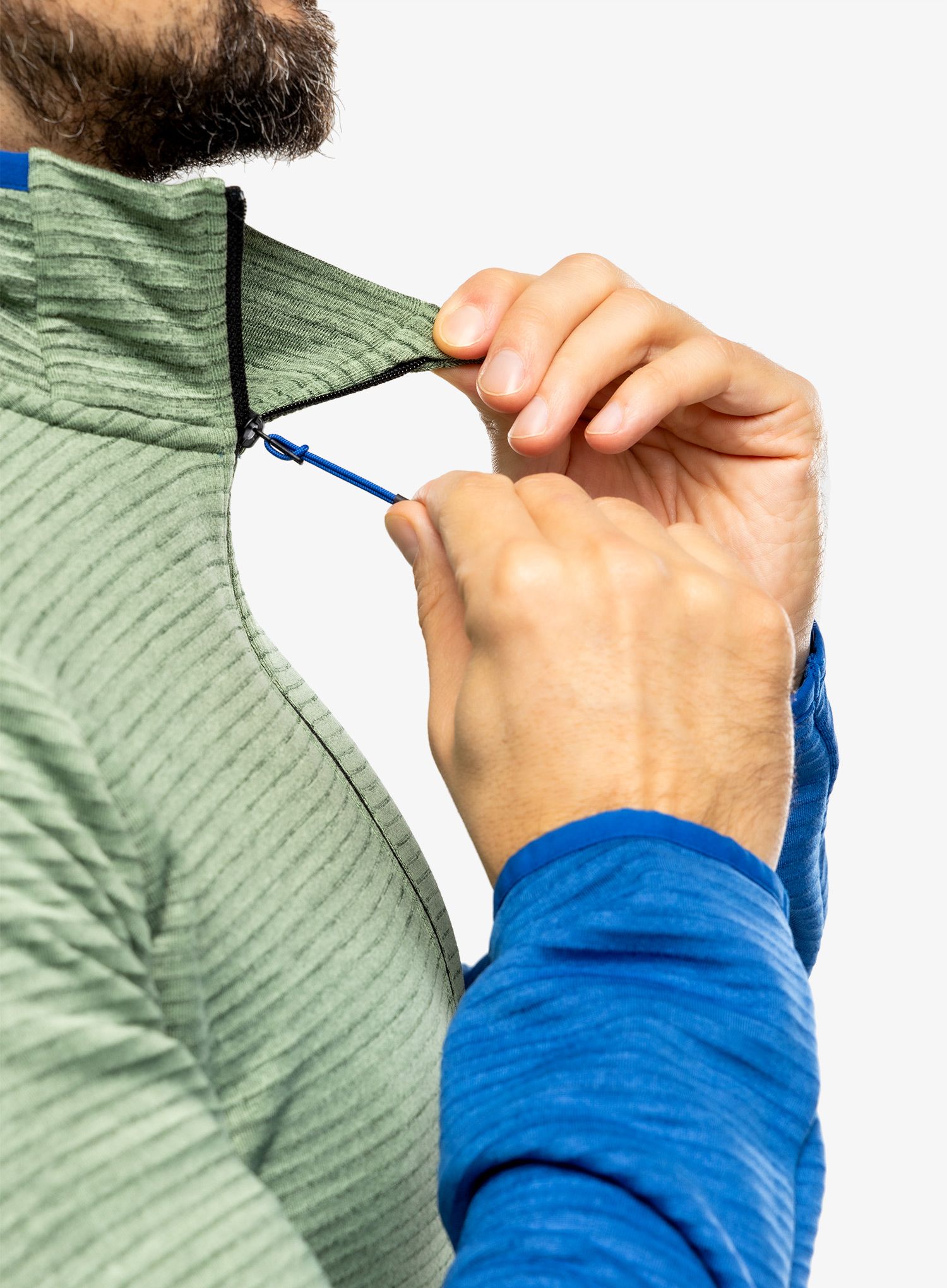 Fleece mikina Vaude Larice HZ Fleece Jacket - woodland