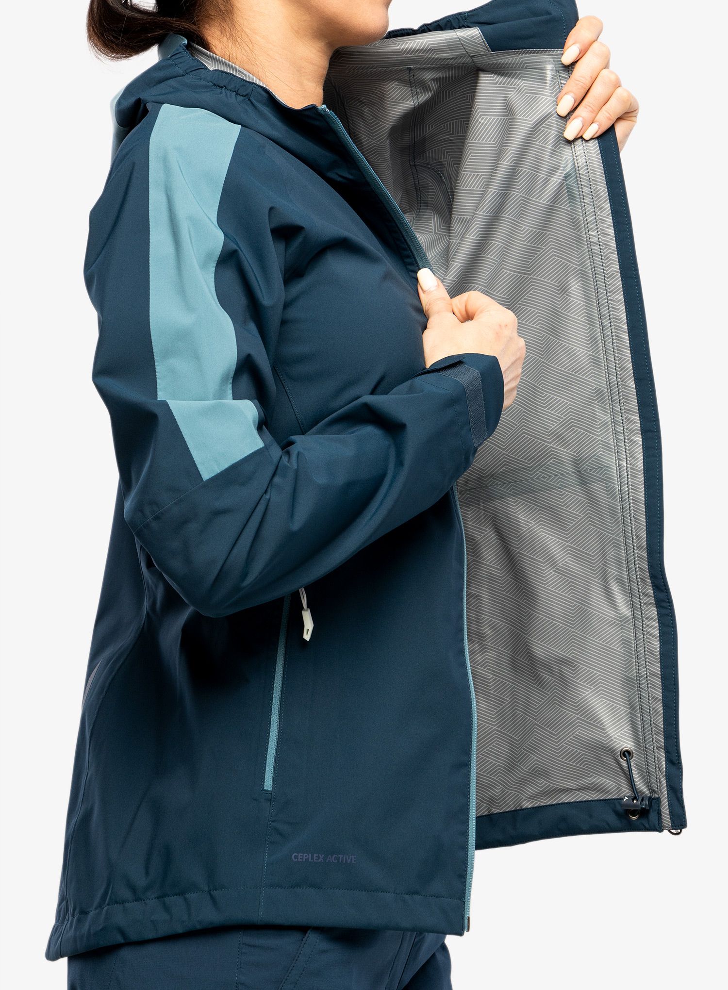 Dámská bunda do deště Vaude Moab Rain Jacket II - dark sea uni