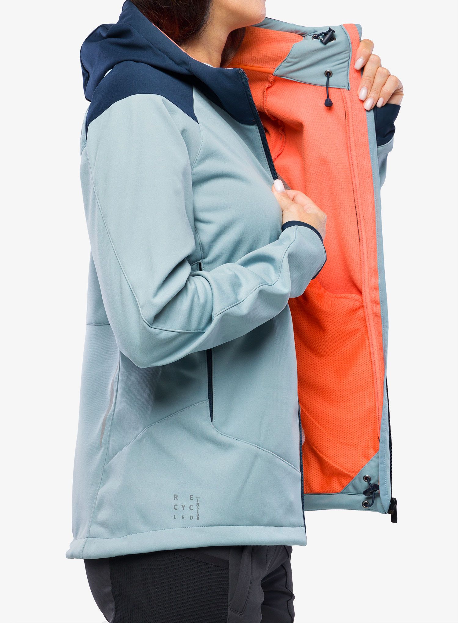 Bunda na kolo dámská Vaude Qimsa Softshell Jacket - cloudy blue