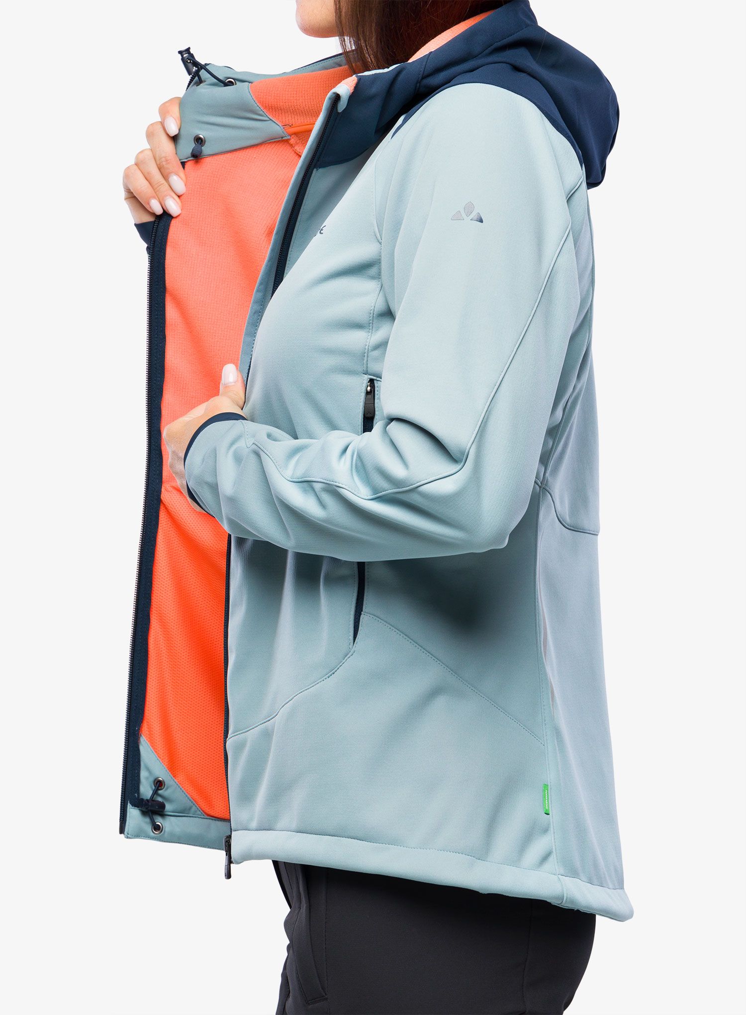 Bunda na kolo dámská Vaude Qimsa Softshell Jacket - cloudy blue