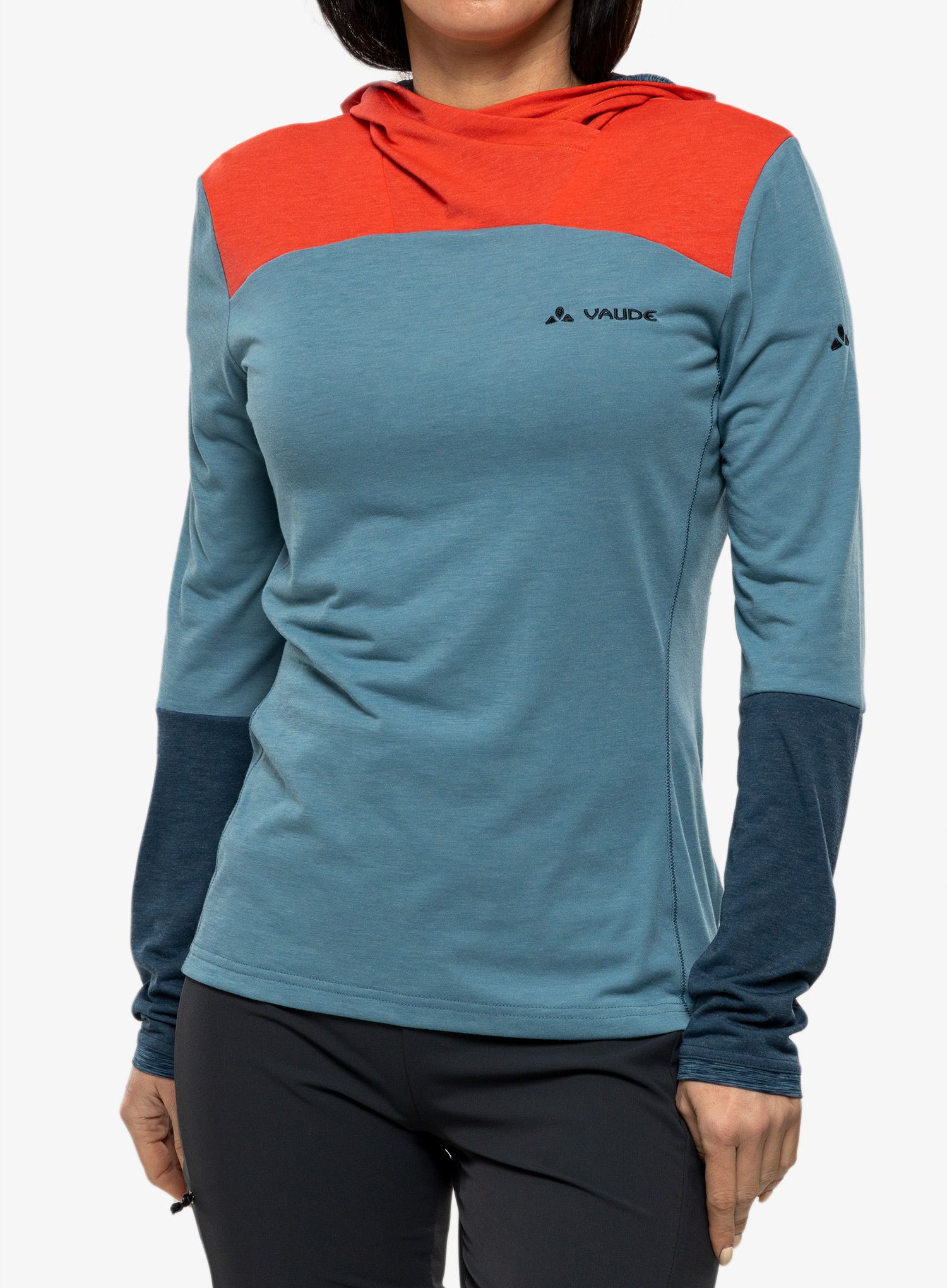 Dámská mikina s kapucí Vaude Tremalzo LS Shirt - blue gray uni