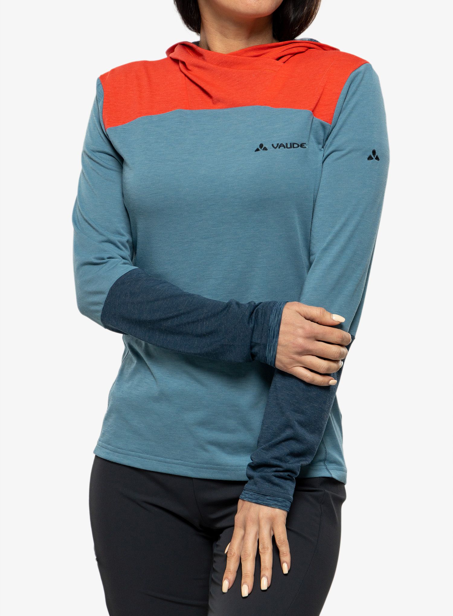 Dámská mikina s kapucí Vaude Tremalzo LS Shirt - blue gray uni