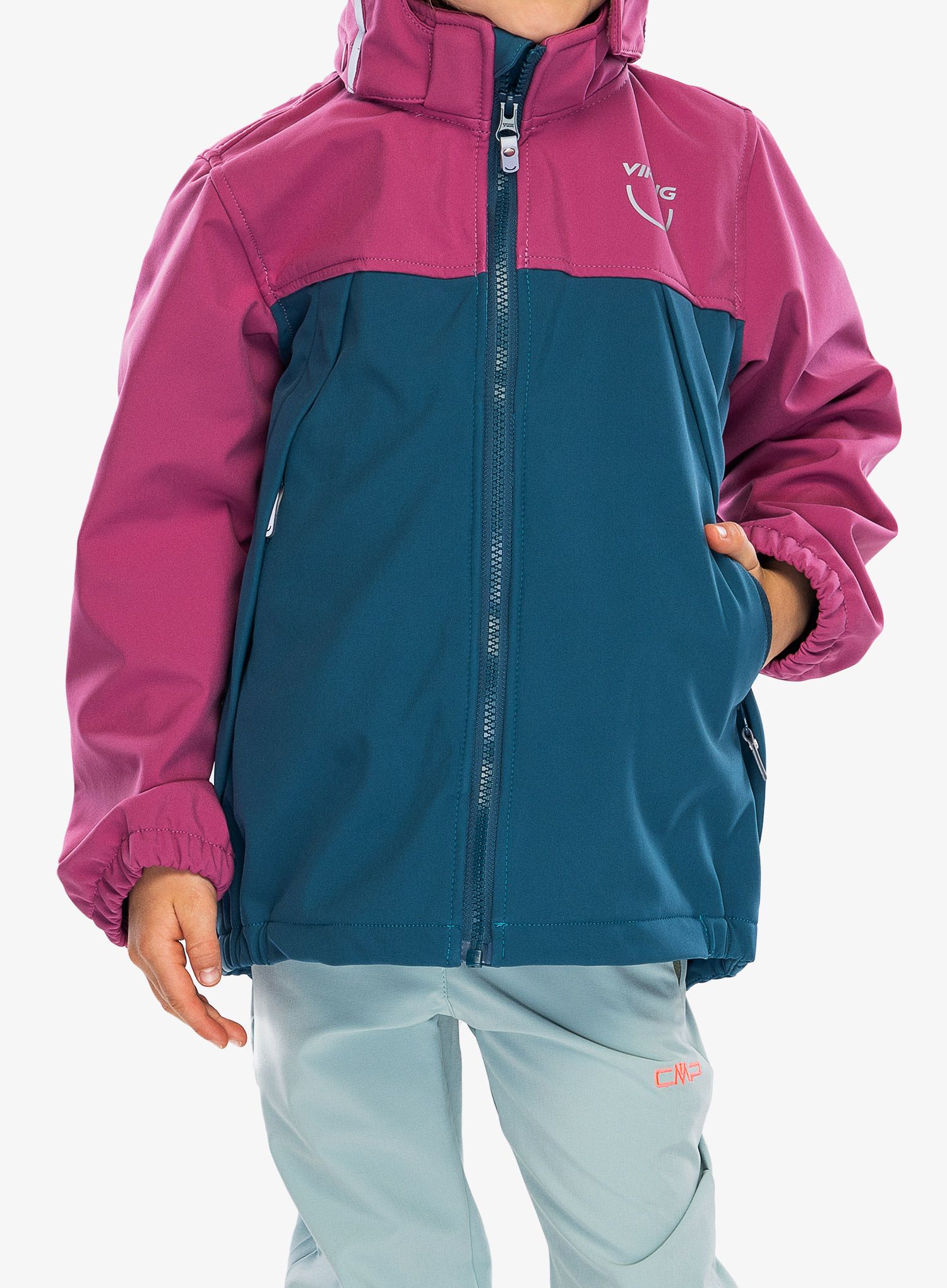 Dětská bunda Viking Play Softshell Jacket - plum
