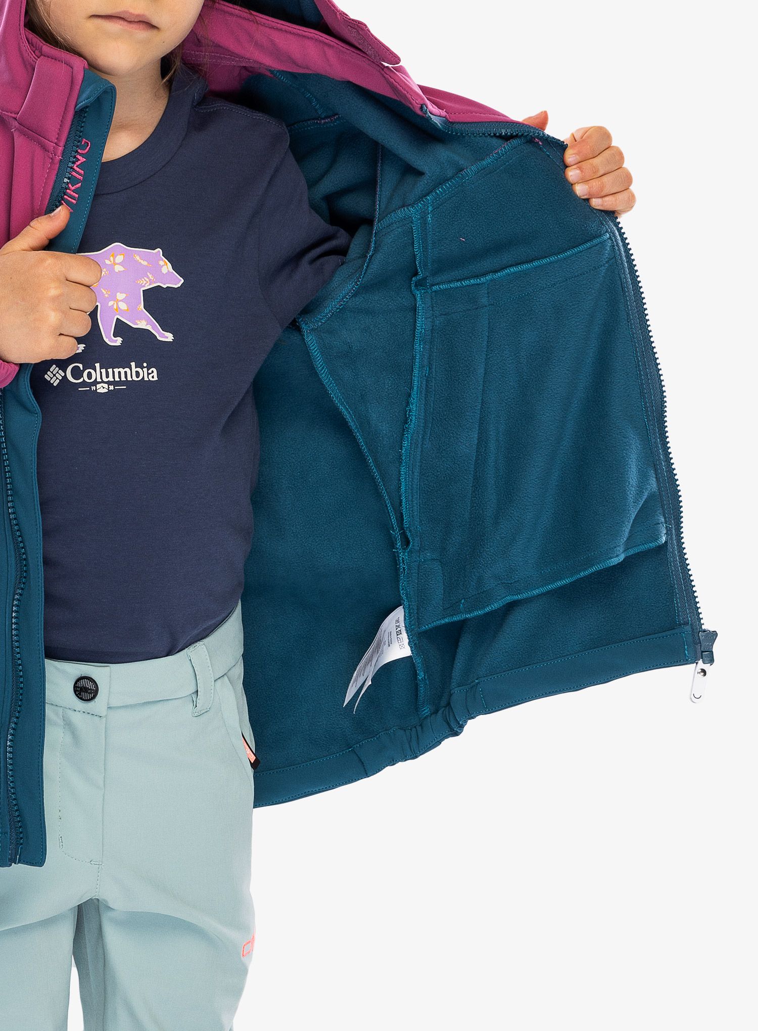 Dětská bunda Viking Play Softshell Jacket - plum