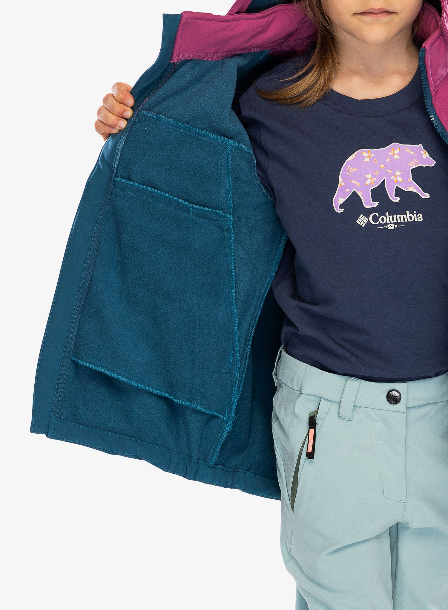 Dětská bunda Viking Play Softshell Jacket - plum