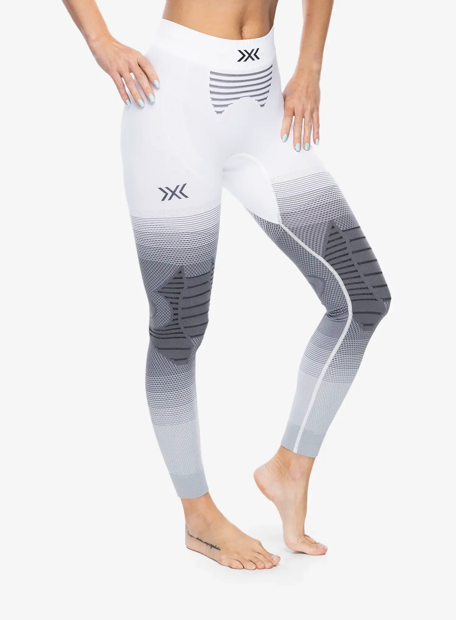 Termolegíny dámské X-Bionic Invent Fx Pants - white/grey/light grey