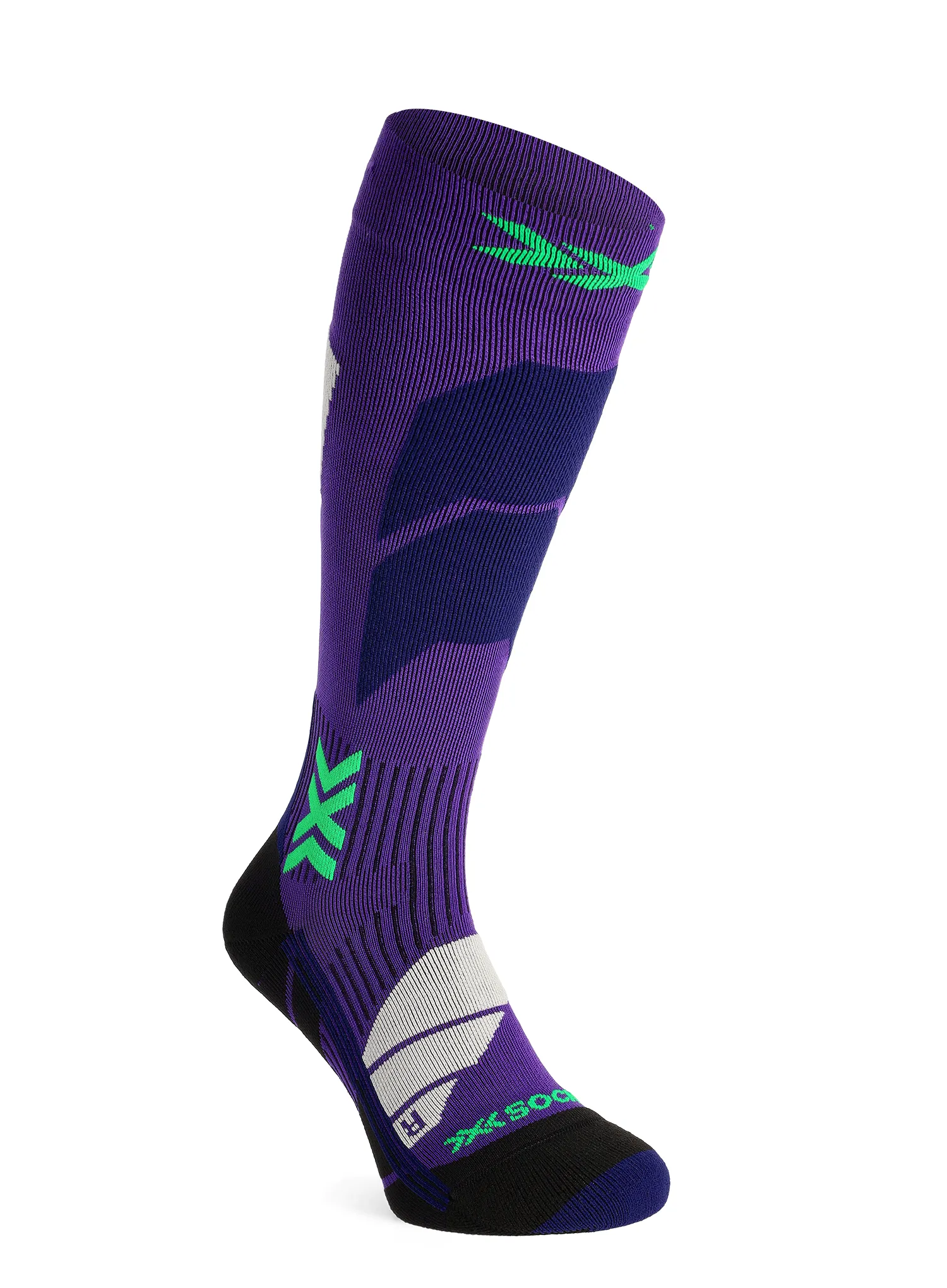 Dámské lyžařské ponožky X-Socks Ski Perform OTC - deep purple/light sand