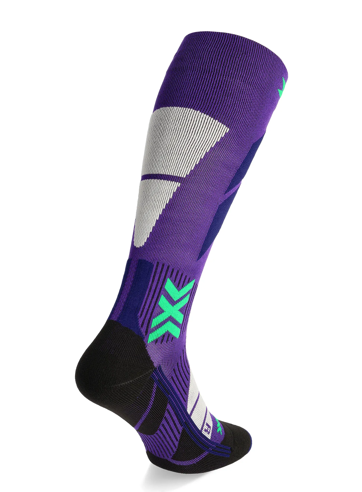Dámské lyžařské ponožky X-Socks Ski Perform OTC - deep purple/light sand