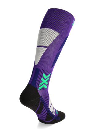 Dámské lyžařské ponožky X-Socks Ski Perform OTC - deep purple/light sand