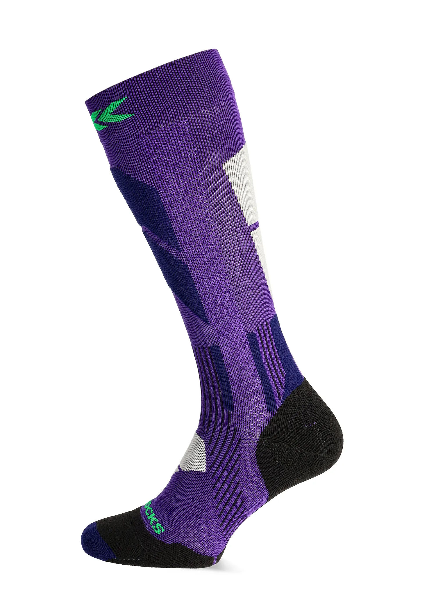 Dámské lyžařské ponožky X-Socks Ski Perform OTC - deep purple/light sand