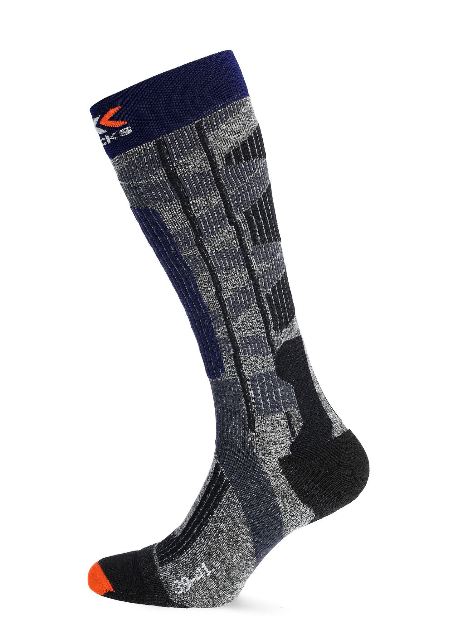 Lyžařské ponožky X-Socks Ski Rider 4.0 - stone grey/melange blue
