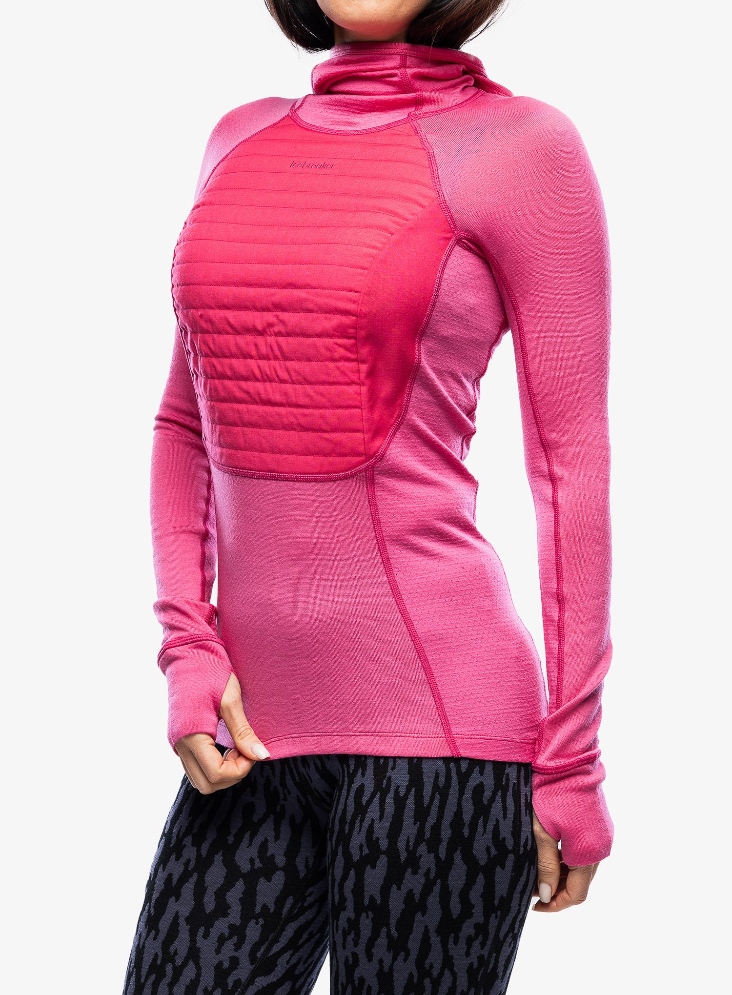 Dámská mikina Icebreaker ZoneKnit Insulated LS Hoodie - tempo