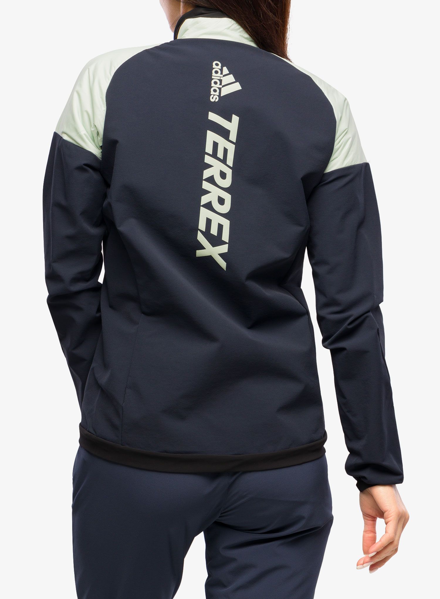 Dámská hybridní bunda adidas TERREX Hybrid Insulation Jacket - ink/green