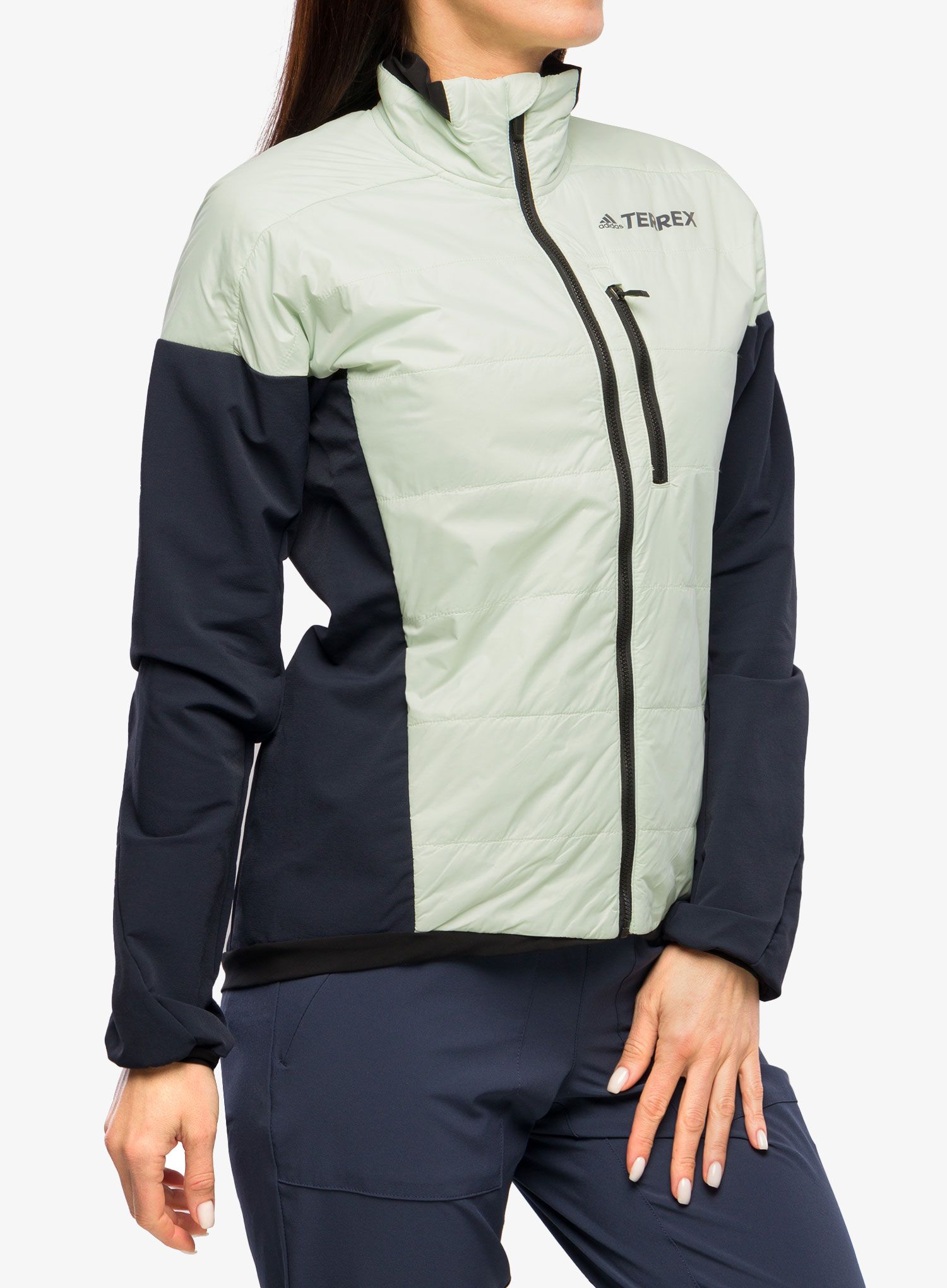 Dámská hybridní bunda adidas TERREX Hybrid Insulation Jacket - ink/green