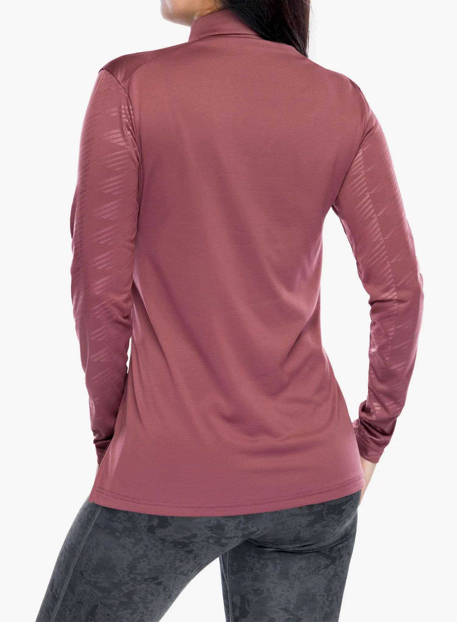 Dámská mikina adidas TERREX Multi Half-Zip LS Tee - quiet crimson
